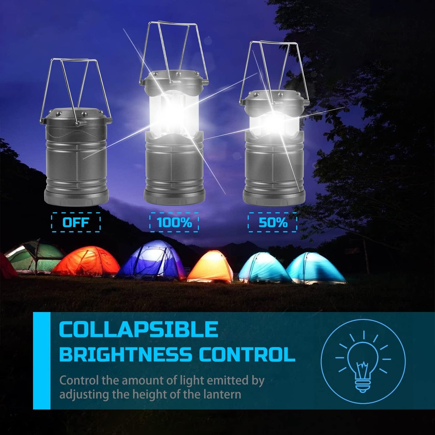 LED Lanterns - 2 Pack