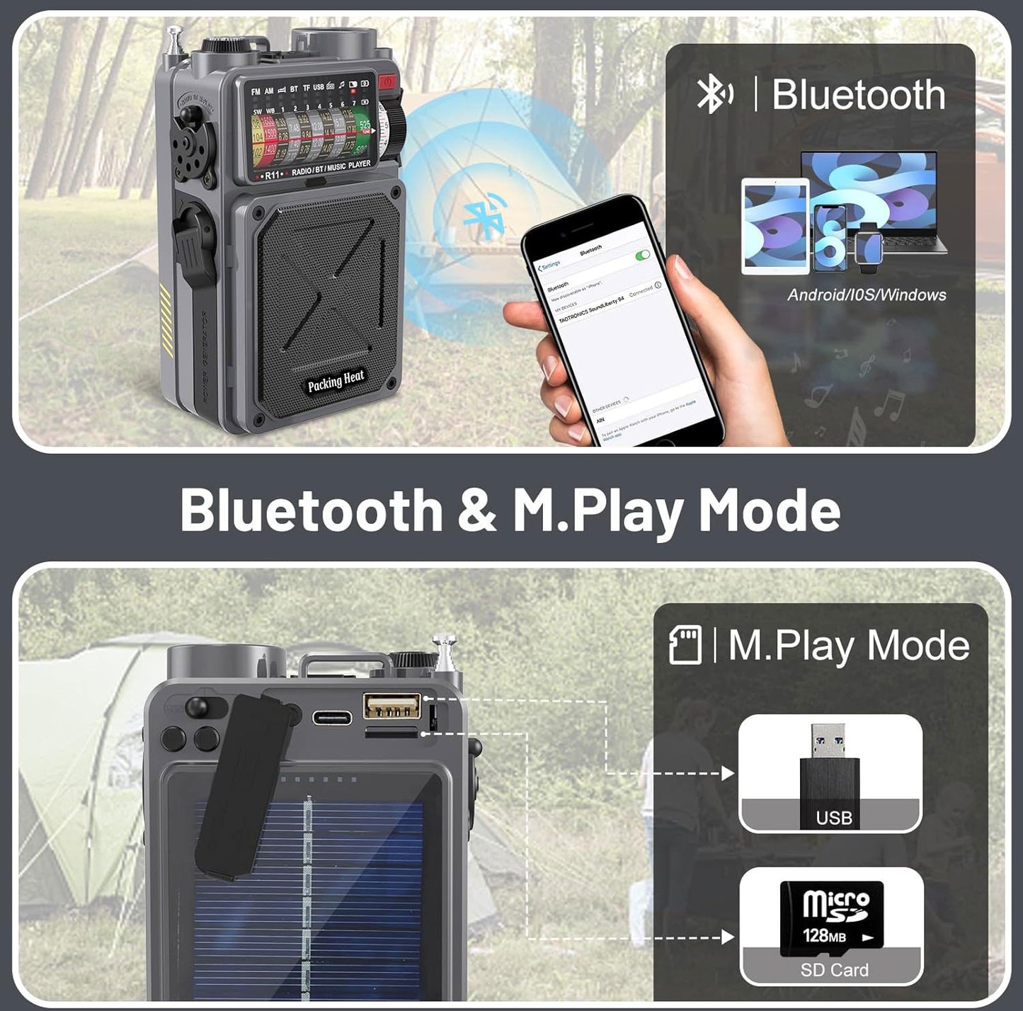 SWR Shortwave Radio - weather, Solar powered, emergency communications