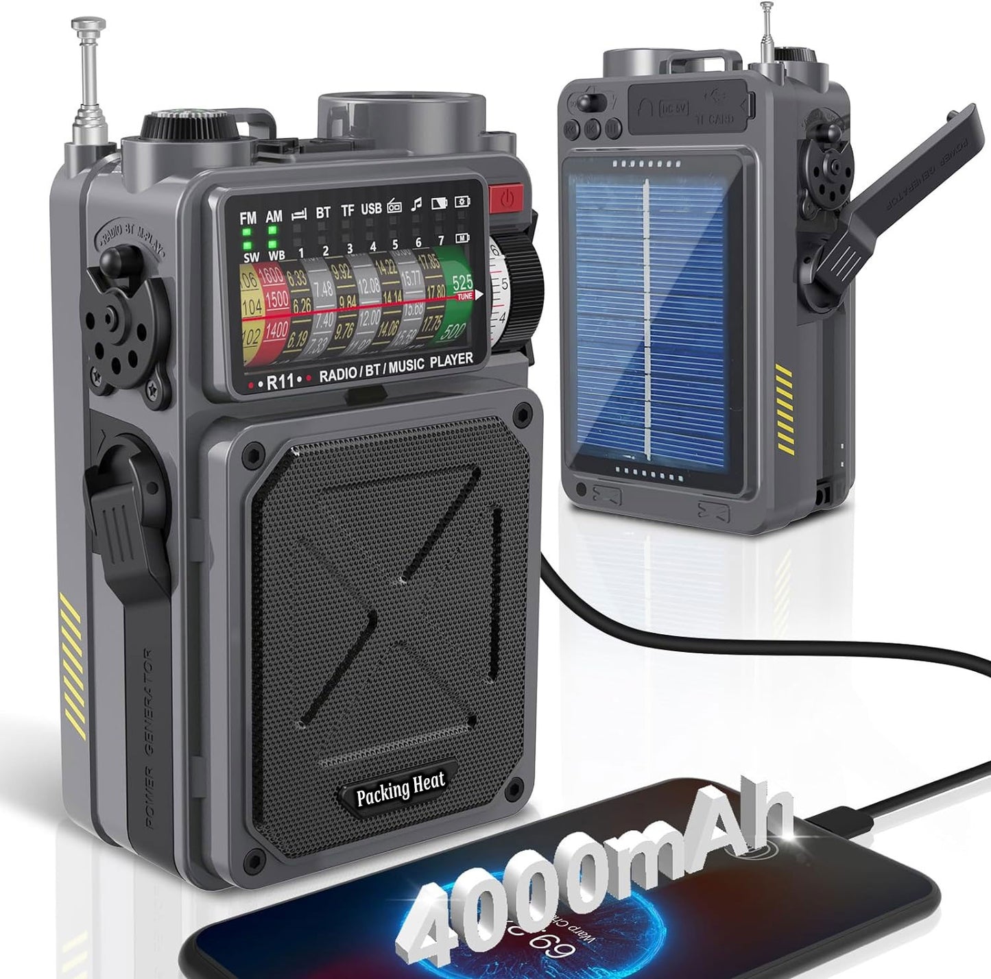 SWR Shortwave Radio - weather, Solar powered, emergency communications